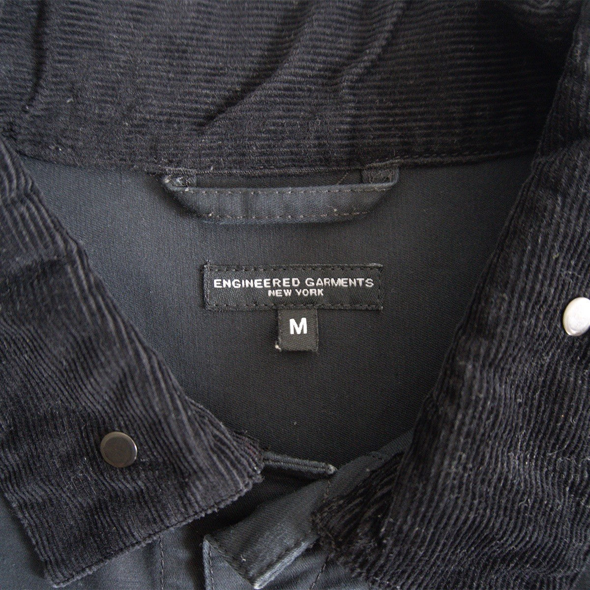 Engineered Garments Black Cotton Trucker Jacket Size M