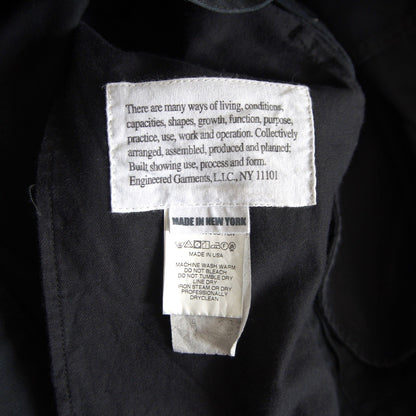 Engineered Garments Black Cotton Trucker Jacket Size M