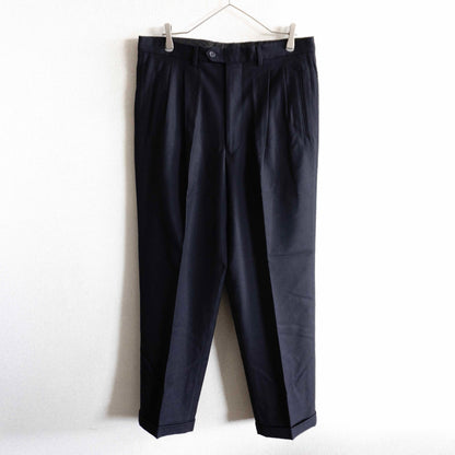 GIORGIO ARMANI 80s-90s Black 2-Pleat Trousers Size 52