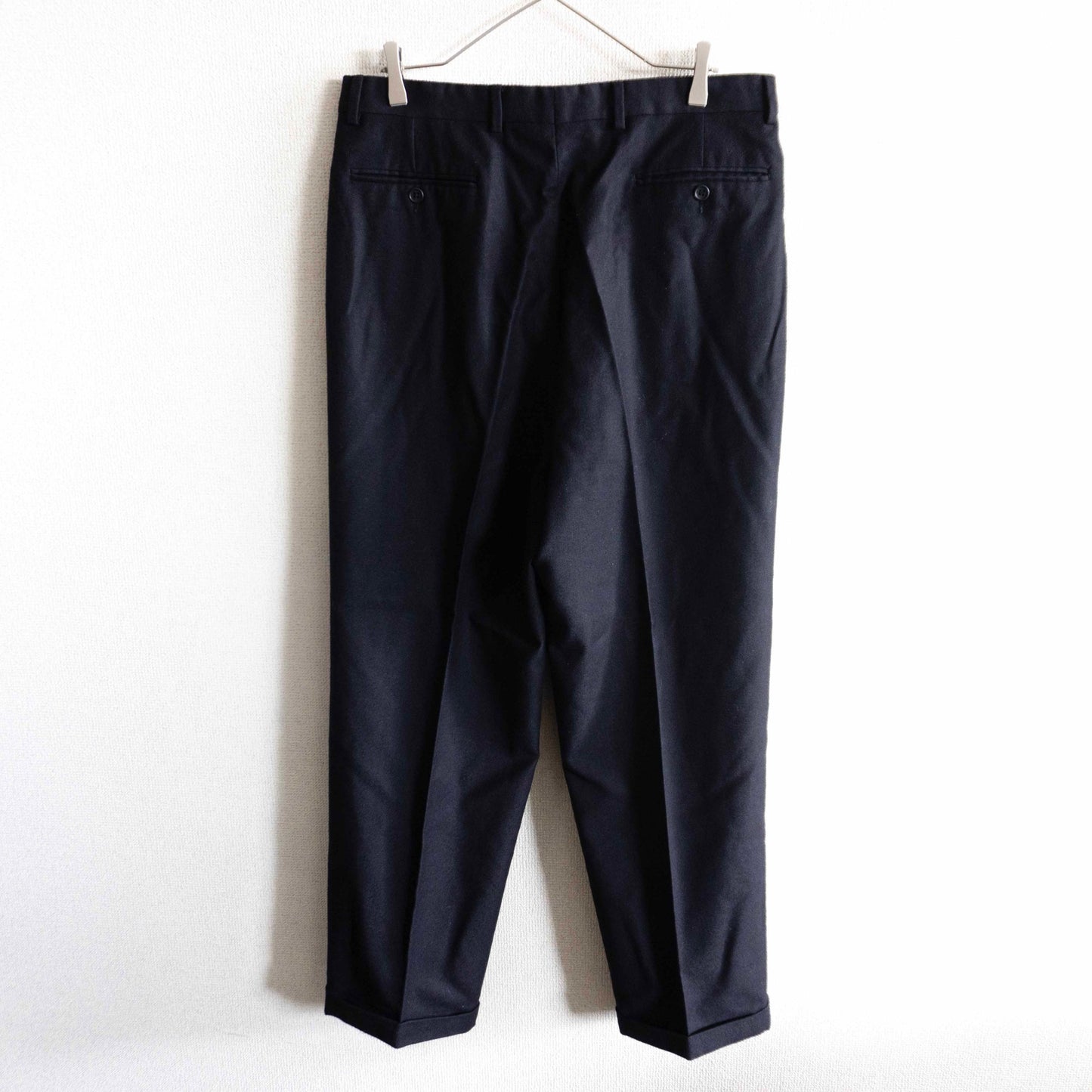 GIORGIO ARMANI 80s-90s Black 2-Pleat Trousers Size 52