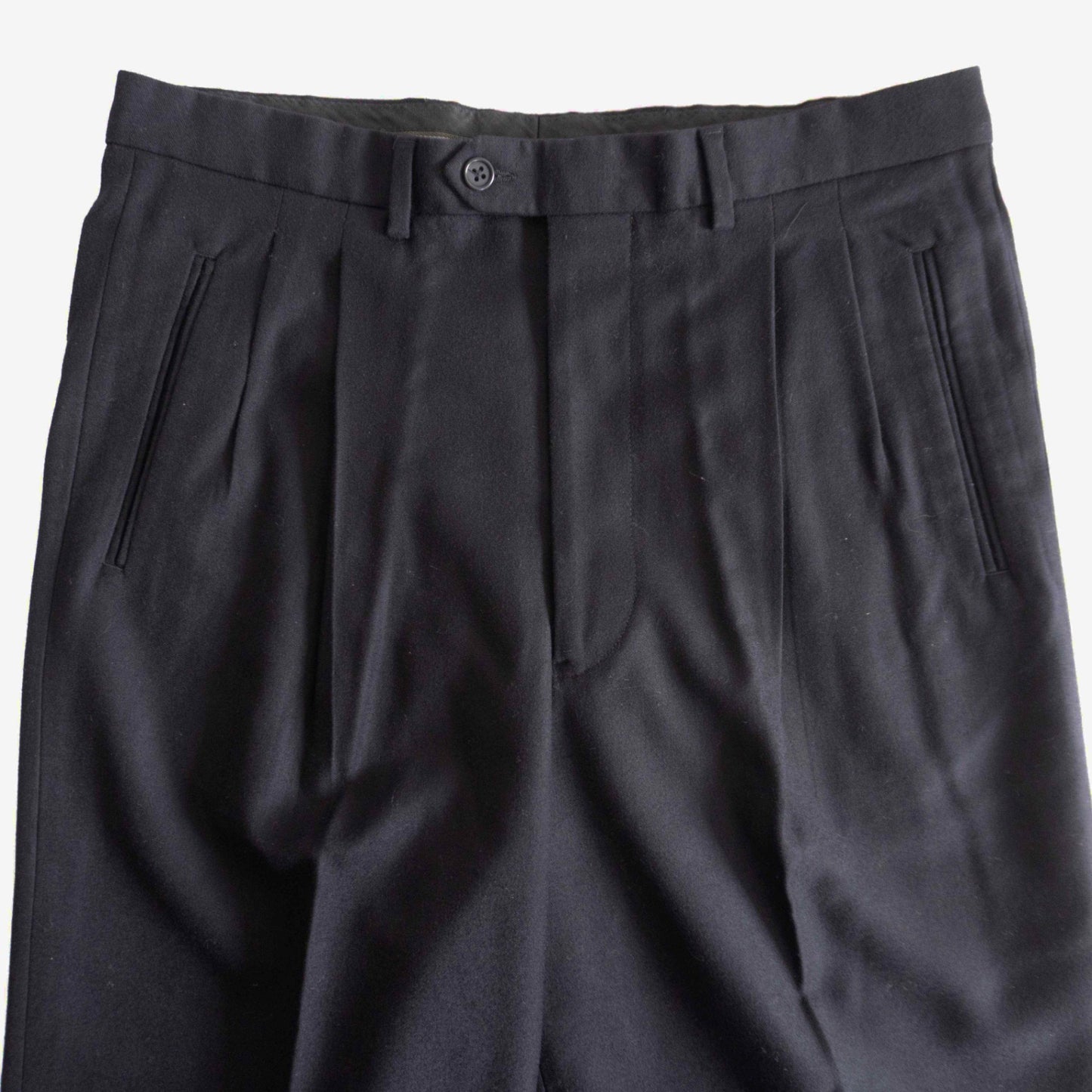 GIORGIO ARMANI 80s-90s Black 2-Pleat Trousers Size 52