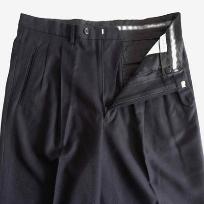 GIORGIO ARMANI 80s-90s Black 2-Pleat Trousers Size 52