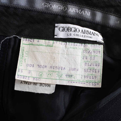 GIORGIO ARMANI 80s-90s Black 2-Pleat Trousers Size 52