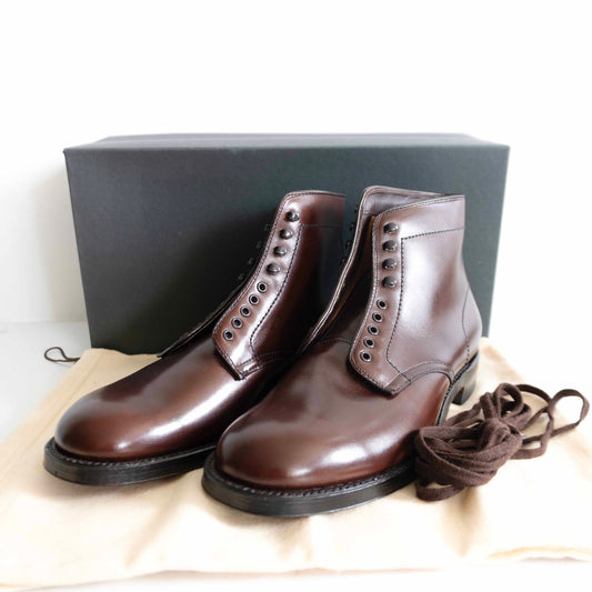 ALDEN N9801H Military Plain Toe Boots Calf Leather Size 8D