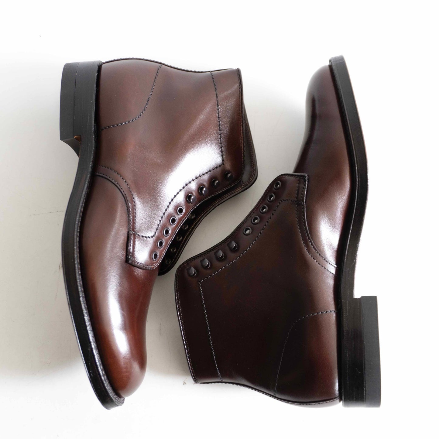 ALDEN N9801H Military Plain Toe Boots Calf Leather Size 8D