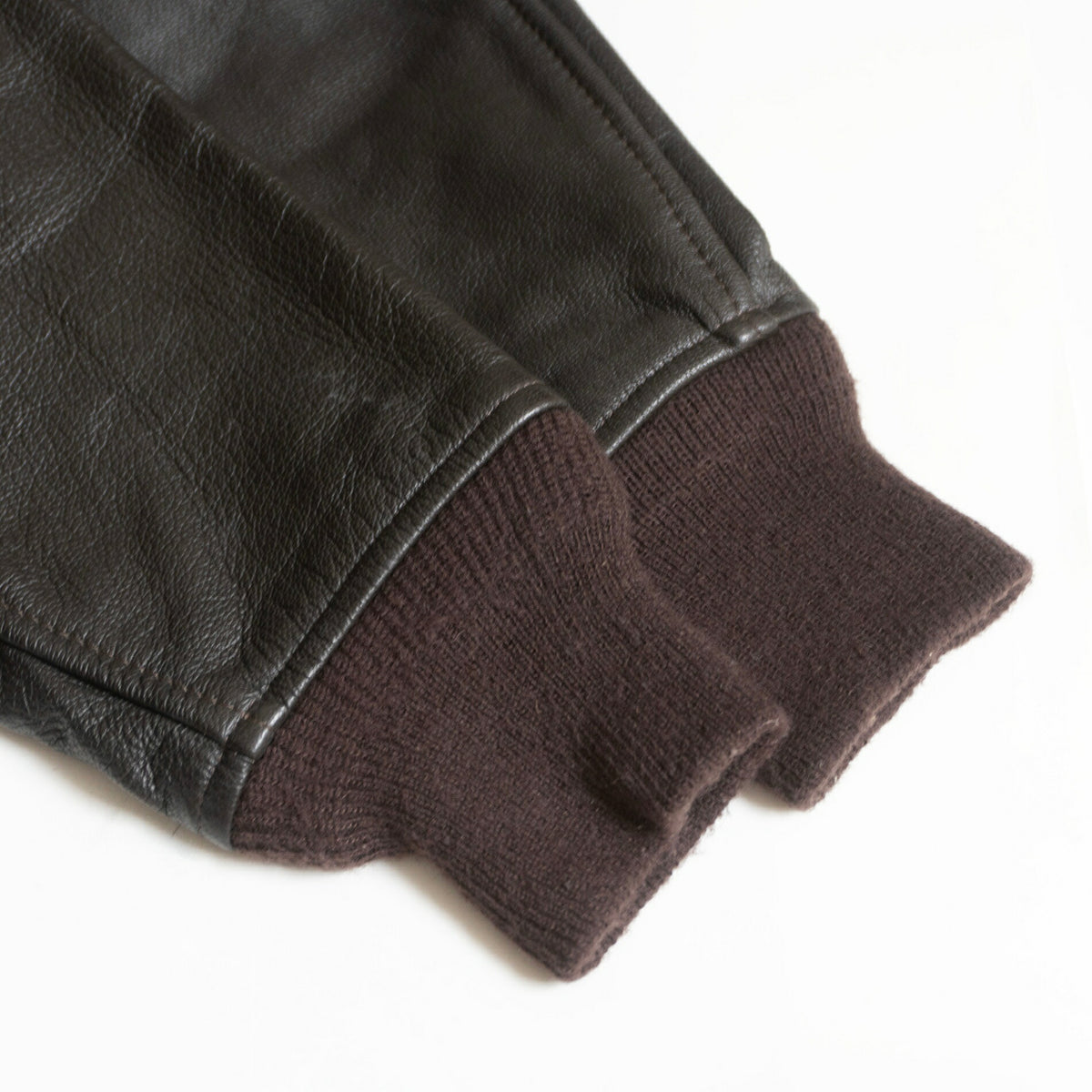 SCHOTT G-1 Leather Flight Jacket Boa Ribbed Cuffs Size 40