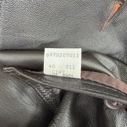 SCHOTT G-1 Leather Flight Jacket Boa Ribbed Cuffs Size 40