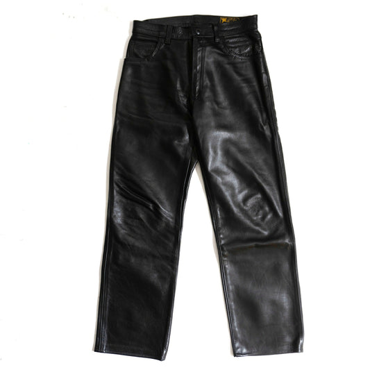 AERO LEATHER Black Steerhide Leather Pants Size 32