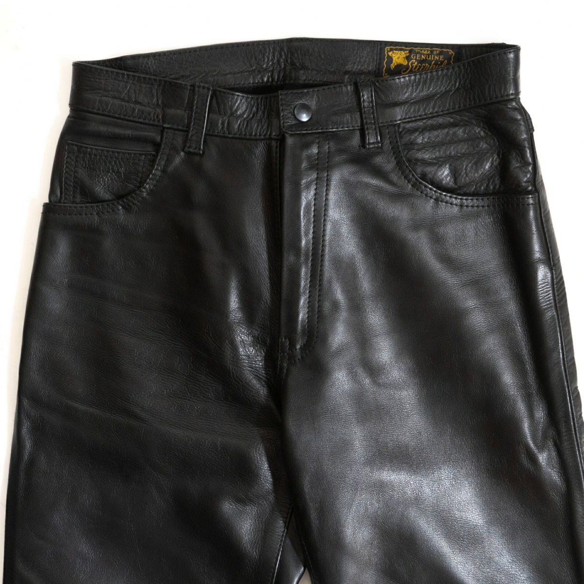 AERO LEATHER Black Steerhide Leather Pants Size 32