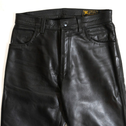 AERO LEATHER Black Steerhide Leather Pants Size 32