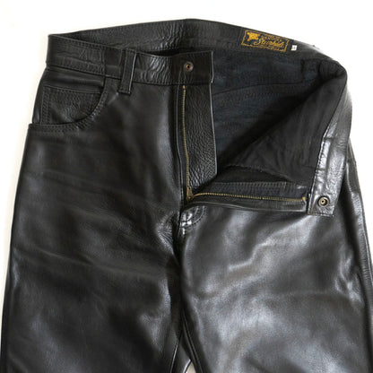 AERO LEATHER Black Steerhide Leather Pants Size 32