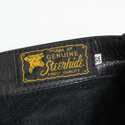AERO LEATHER Black Steerhide Leather Pants Size 32