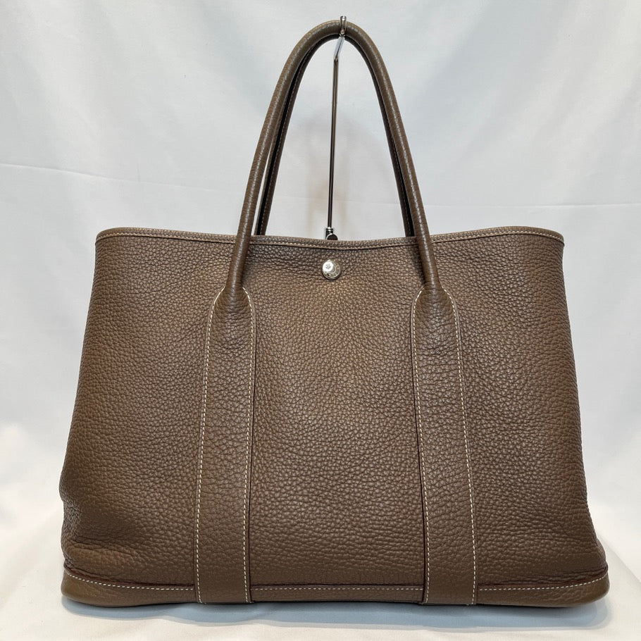 Hermes Garden Party PM Etoupe Leather Tote Bag Size ONE SIZE