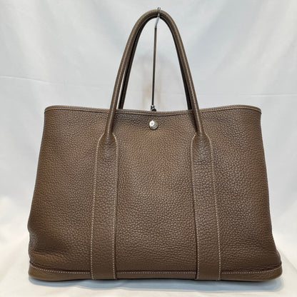 Hermes Garden Party PM Etoupe Leather Tote Bag Size ONE SIZE