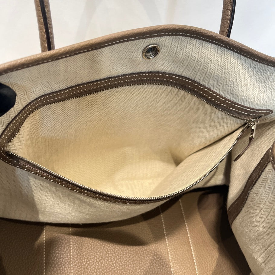 Hermes Garden Party PM Etoupe Leather Tote Bag Size ONE SIZE