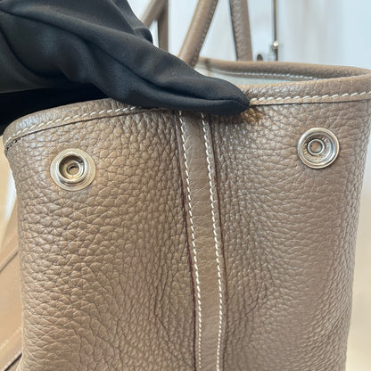 Hermes Garden Party PM Etoupe Leather Tote Bag Size ONE SIZE