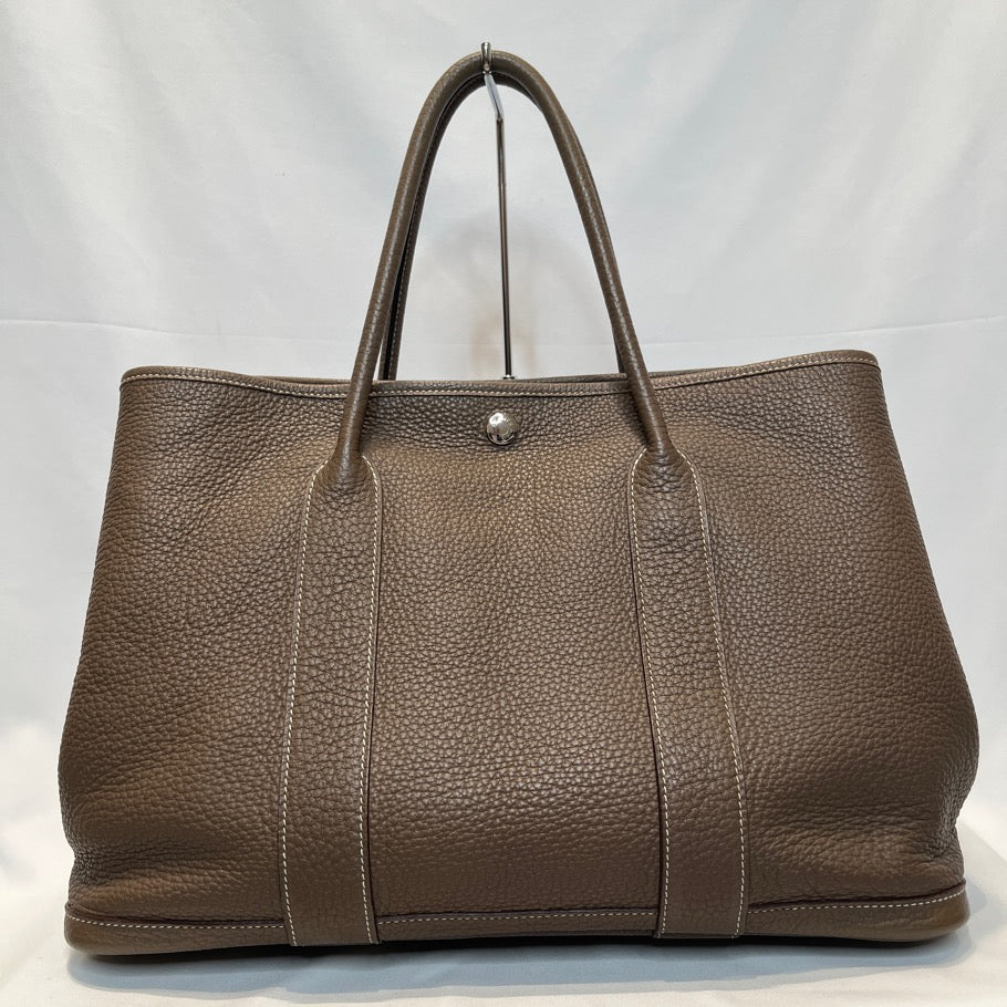 Hermes Garden Party PM Etoupe Leather Tote Bag Size ONE SIZE