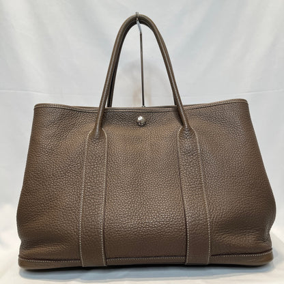 Hermes Garden Party PM Etoupe Leather Tote Bag Size ONE SIZE