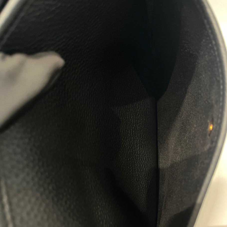 Hermes Evelyne PM Taurillon Clemence Bag Black Size ONE SIZE