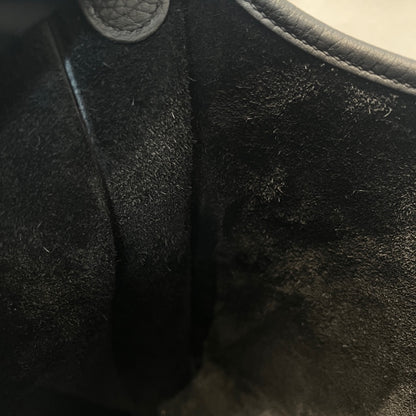 Hermes Evelyne PM Taurillon Clemence Bag Black Size ONE SIZE