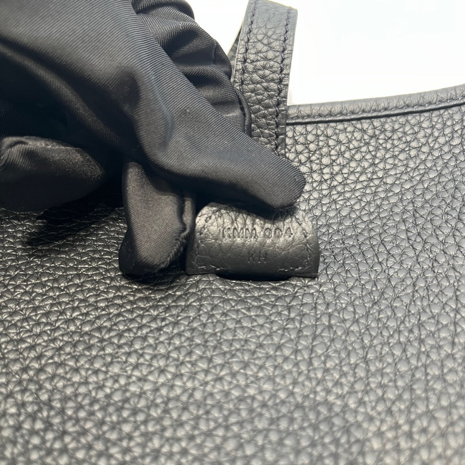 Hermes Evelyne PM Taurillon Clemence Bag Black Size ONE SIZE