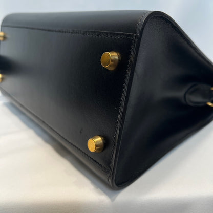 Hermes Kelly Sport MM Box Calf Bag Black Size ONE SIZE