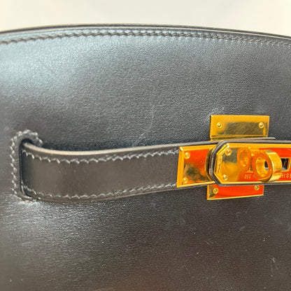 Hermes Kelly Sport MM Box Calf Bag Black Size ONE SIZE