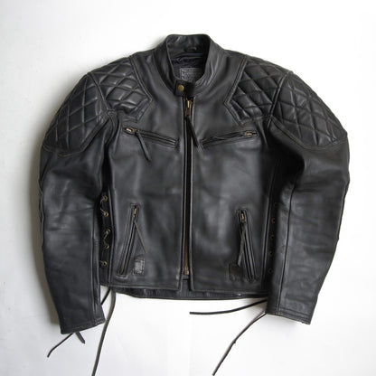 KADOYA EVO Padded Single Riders Cowhide Jacket Black Size L