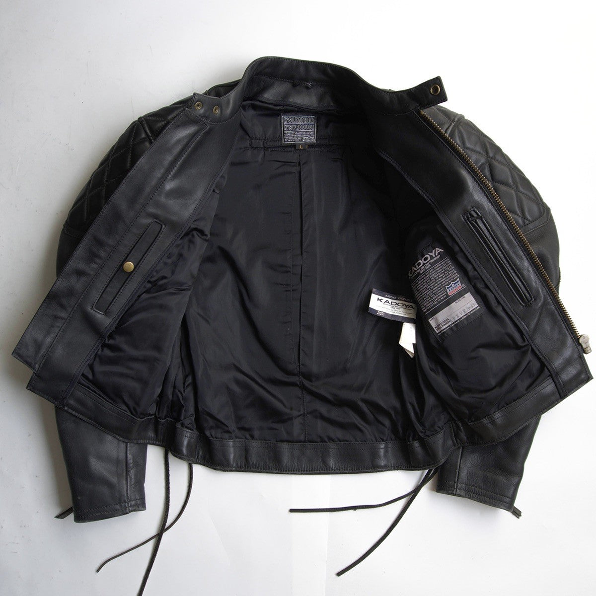 KADOYA EVO Padded Single Riders Cowhide Jacket Black Size L