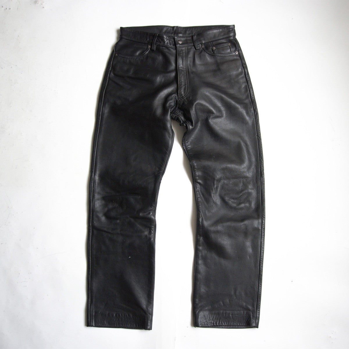KUSHITANI Black Leather Pants Size LL