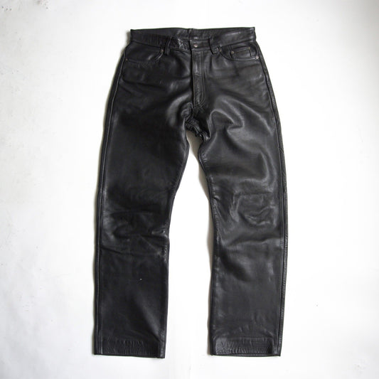 KUSHITANI Black Leather Pants Size LL