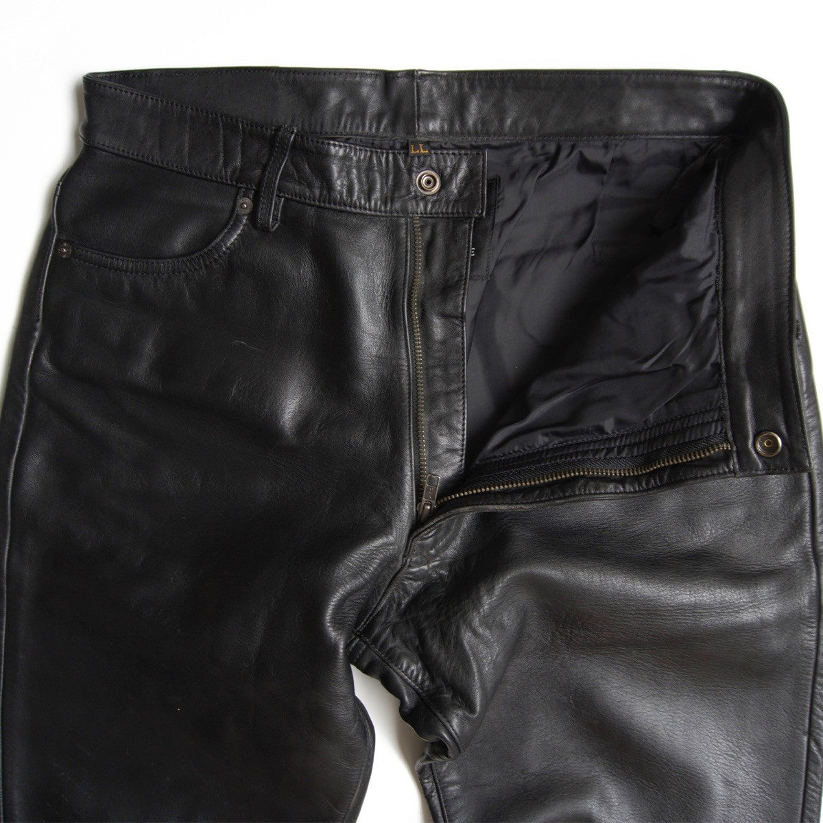 KUSHITANI Black Leather Pants Size LL