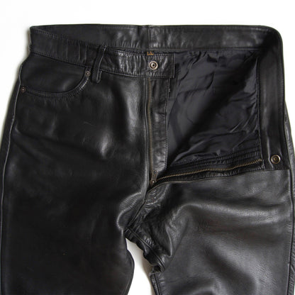 KUSHITANI Black Leather Pants Size LL