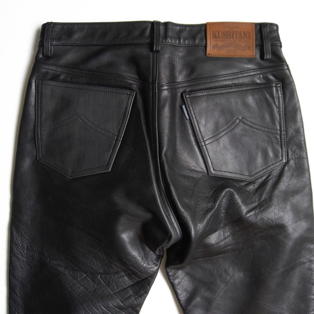 KUSHITANI Black Leather Pants Size LL