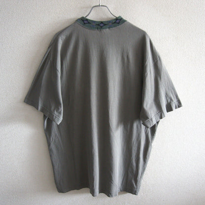 OLD STUSSY 80s Collar Logo Double Print T-Shirt Size XL