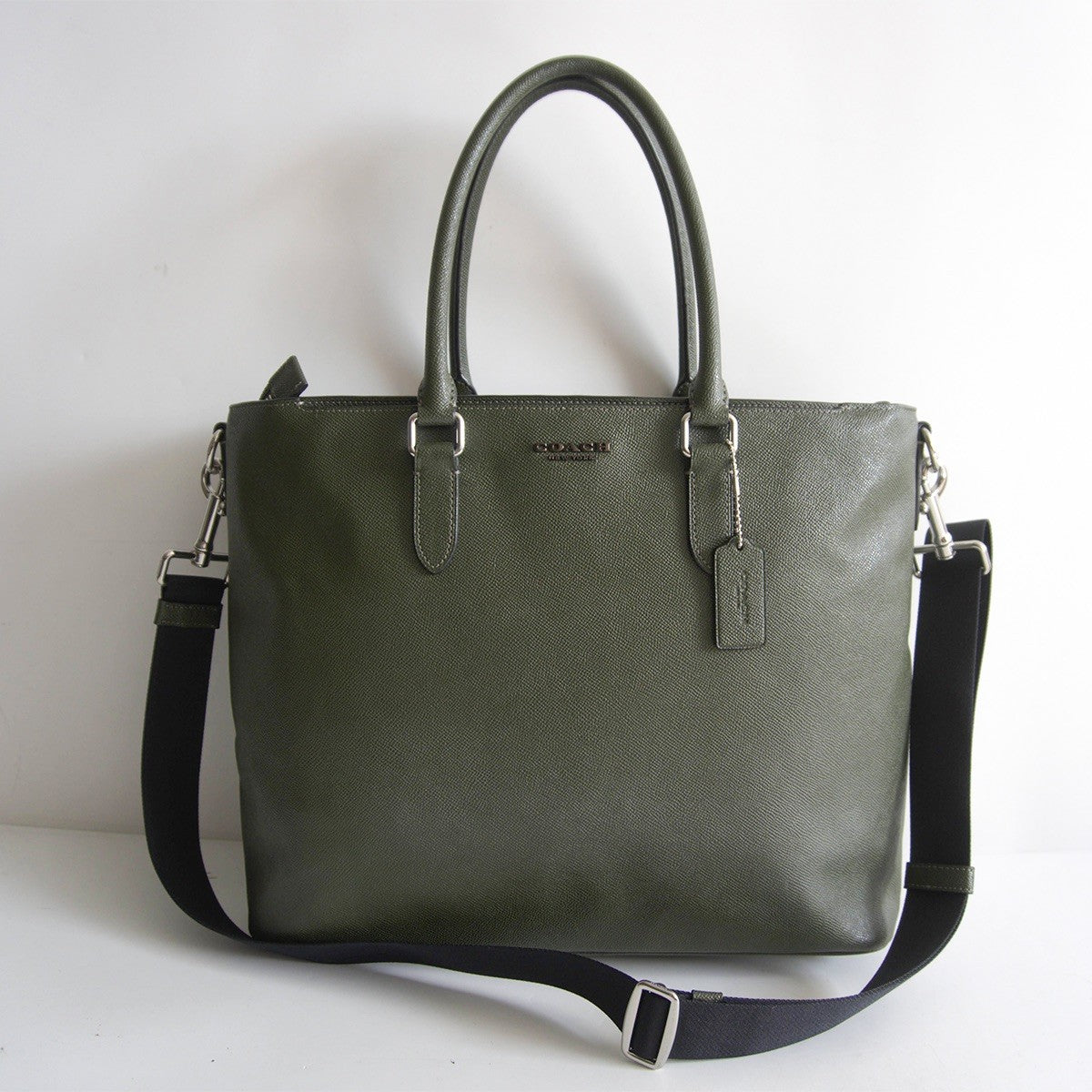 COACH C2842 2-Way Beckett Leather Tote Bag Khaki