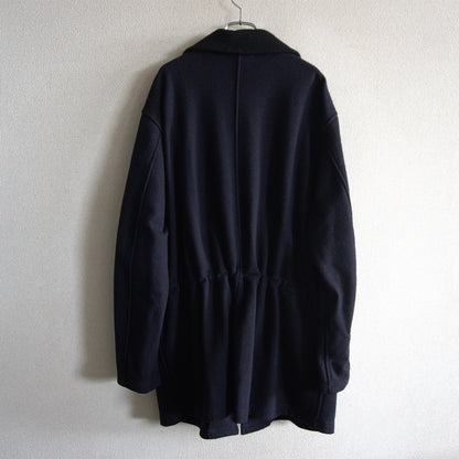 Y's for men 90s Melton Wool Zip-Up Coat Navy Size L