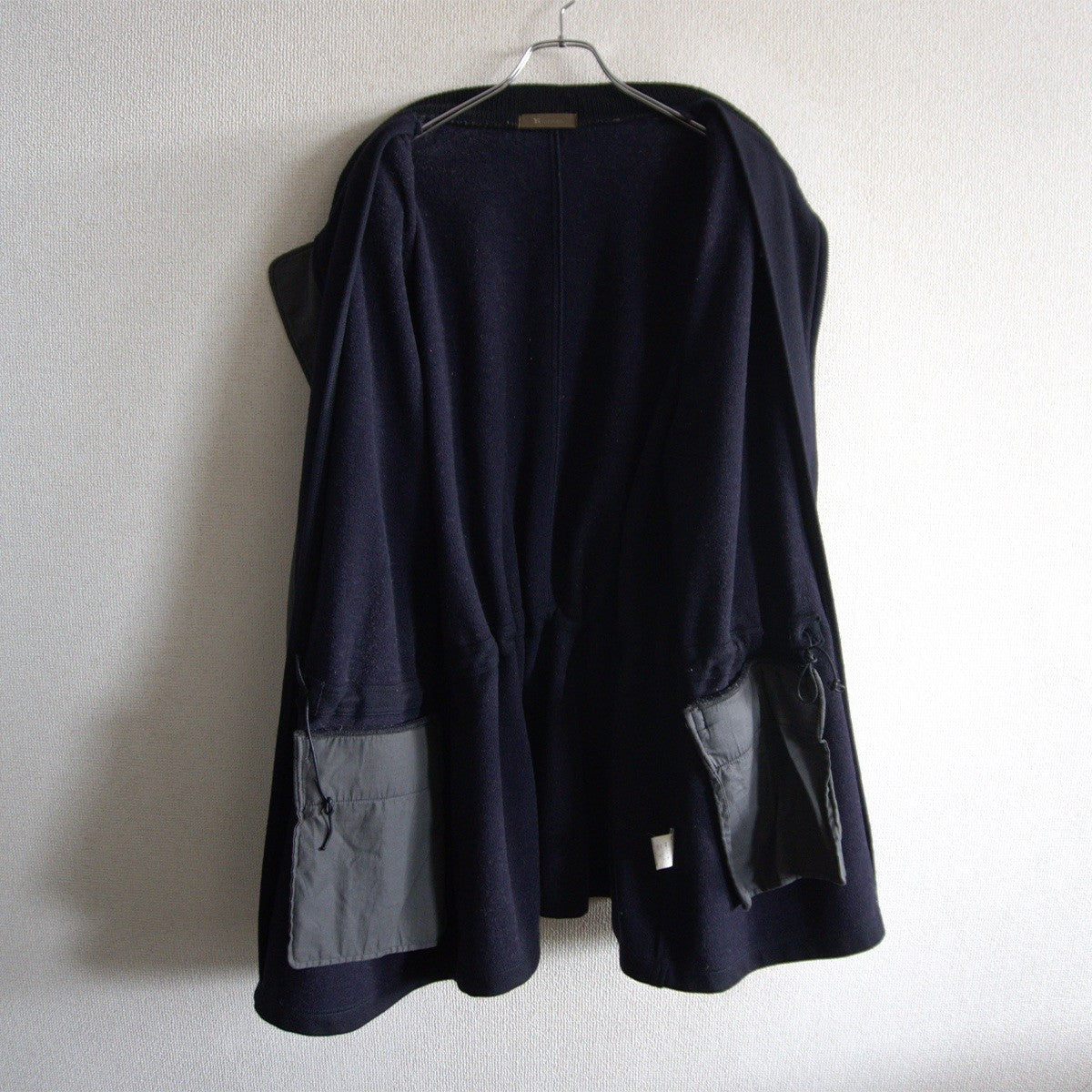 Y's for men 90s Melton Wool Zip-Up Coat Navy Size L