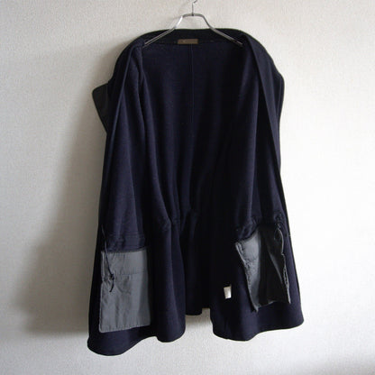 Y's for men 90s Melton Wool Zip-Up Coat Navy Size L