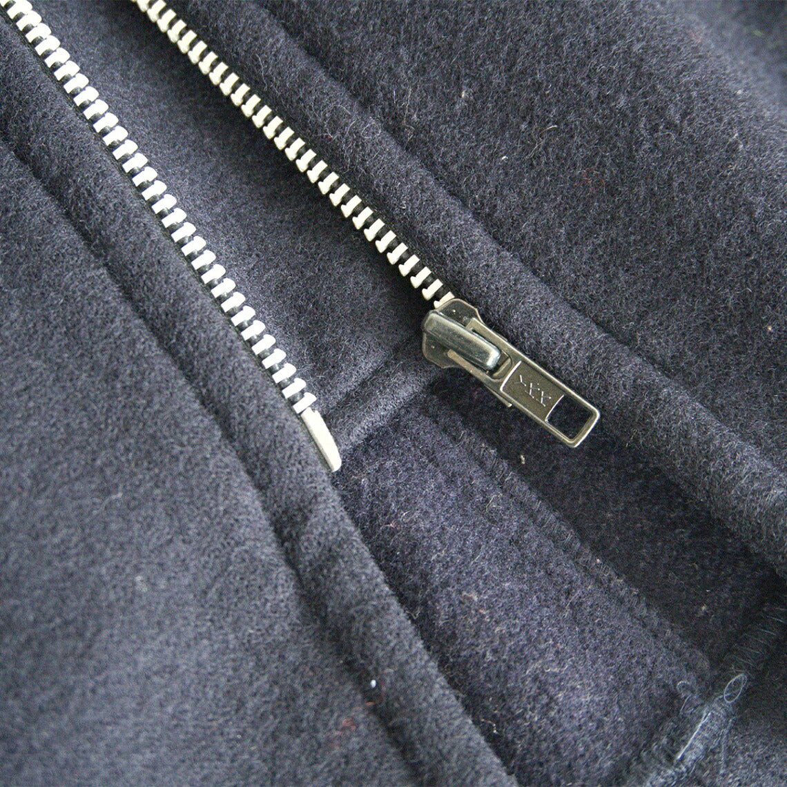 Y's for men 90s Melton Wool Zip-Up Coat Navy Size L