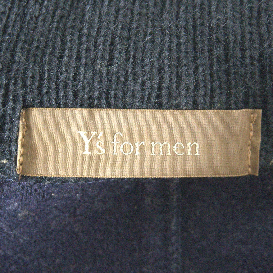 Y's for men 90s Melton Wool Zip-Up Coat Navy Size L