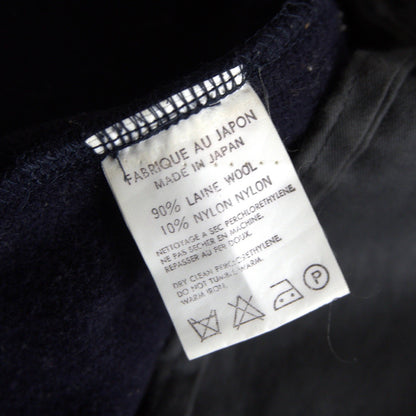 Y's for men 90s Melton Wool Zip-Up Coat Navy Size L