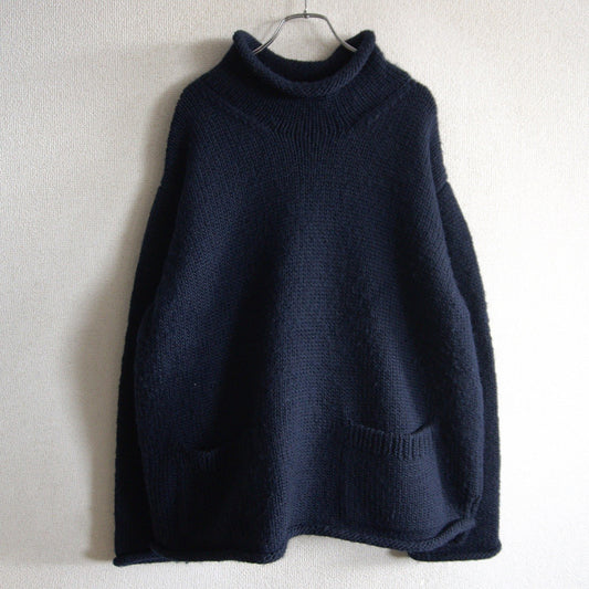 Y's for men 90s Archive Roll Neck Wool Sweater Navy