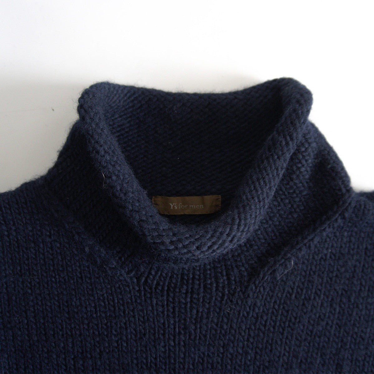 Y's for men 90s Archive Roll Neck Wool Sweater Navy
