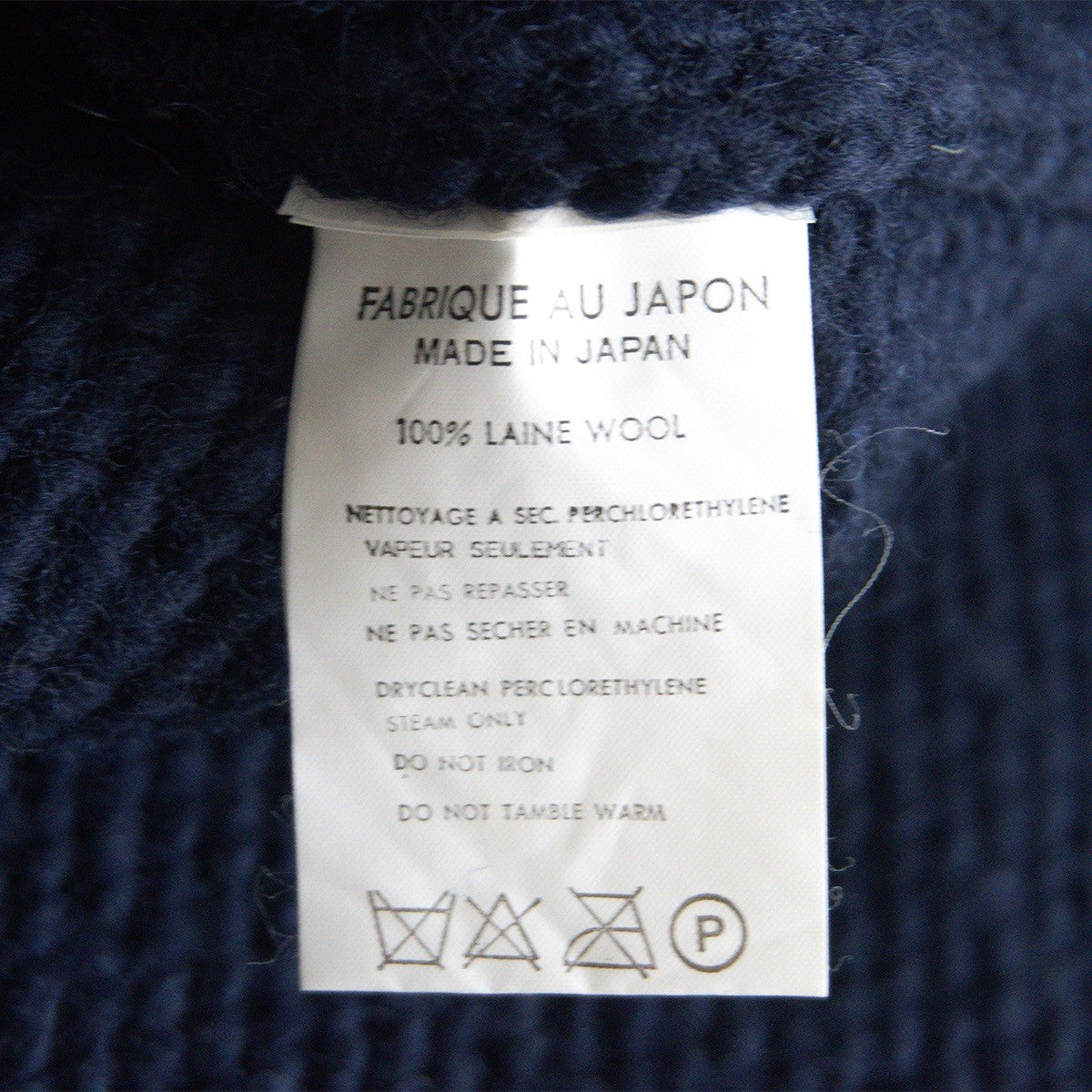 Y's for men 90s Archive Roll Neck Wool Sweater Navy