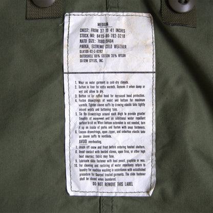 US ARMY 80s M-65 Fishtail Parka Mod Coat Liner Size M