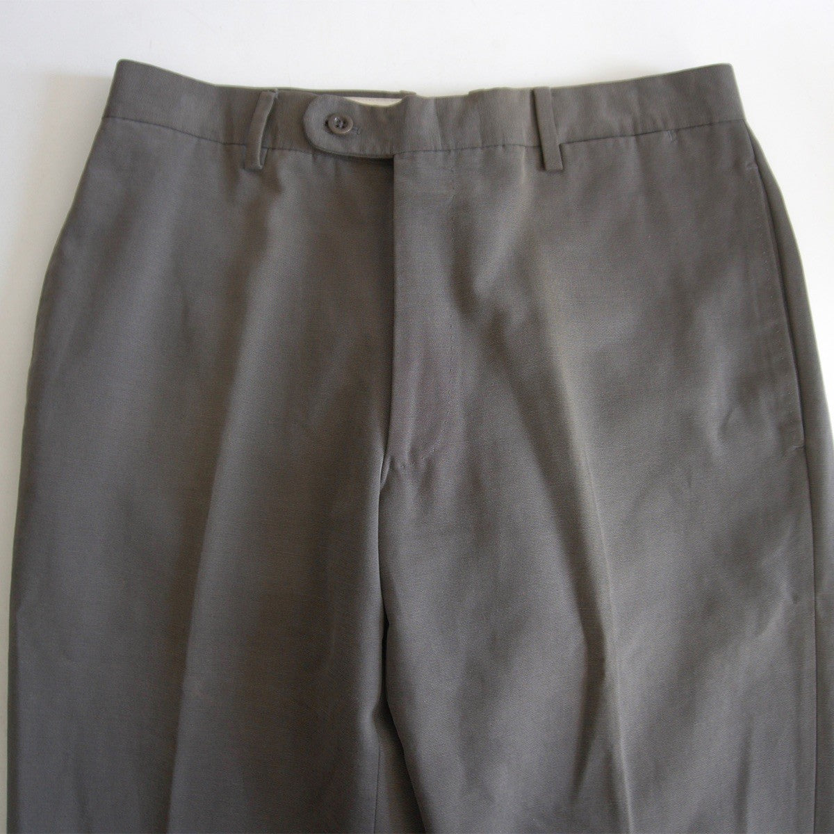 HERMES Peach Skin Cotton Slacks Gray Size 50