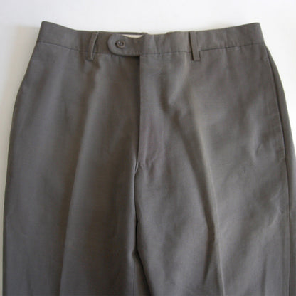 HERMES Peach Skin Cotton Slacks Gray Size 50