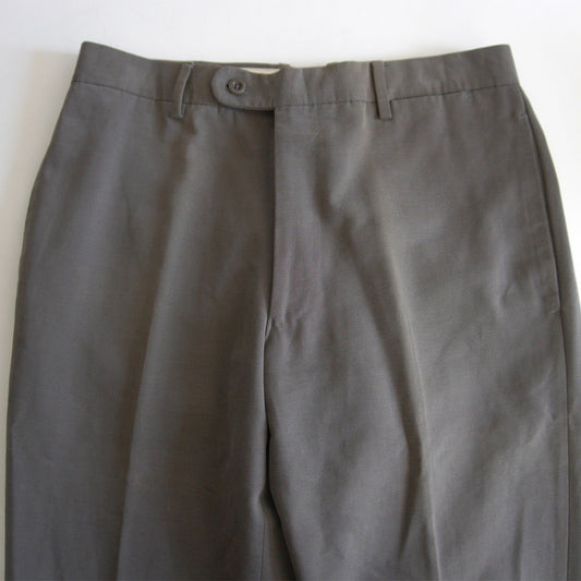 HERMES Peach Skin Cotton Slacks Gray Size 50