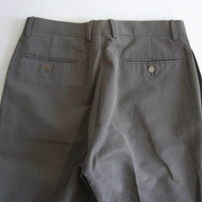 HERMES Peach Skin Cotton Slacks Gray Size 50